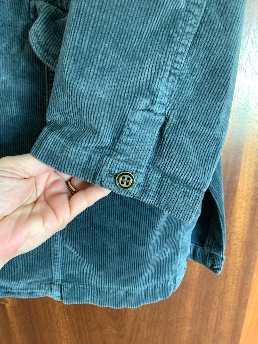 Pilcro Teal Corduroy Relaxed Blazer - Picture 9 of 14